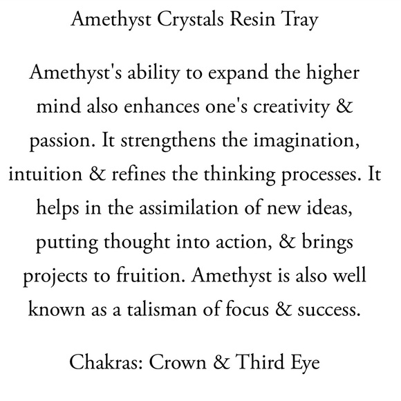 Resin Tray with Amethyst Crystals - Only one made - Picture 7 of 8